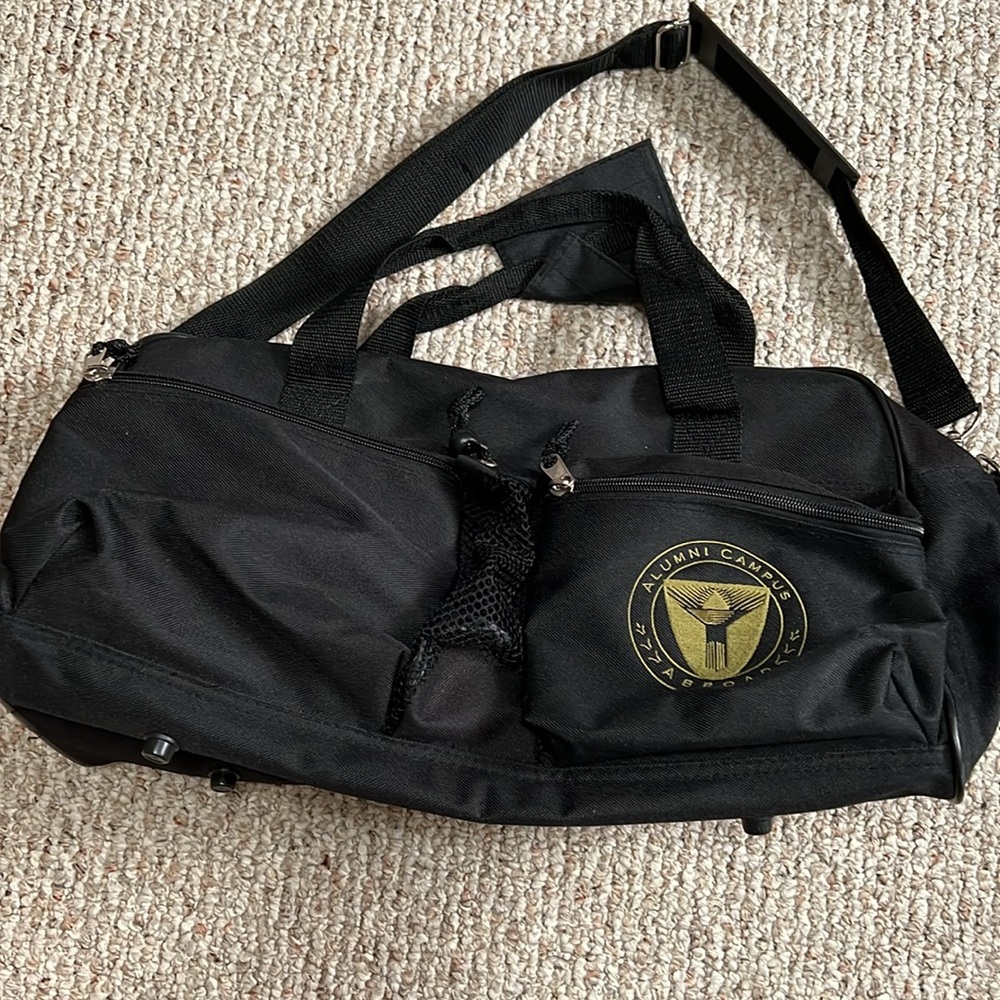 Duffle Bag by Alumni Campus Black with Shoulder Strap